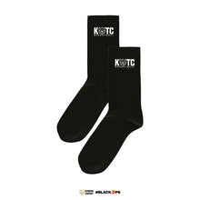 Load image into Gallery viewer, Kings of the Court KOTC Basketball Sublimated Mid-cut Socks in Black/White