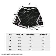 Load image into Gallery viewer, KOTC - Black Ops Diamond / Text Stripe Mesh Shorts