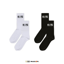 Load image into Gallery viewer, Kings of the Court KOTC Basketball Sublimated Mid-cut Socks in Black/White
