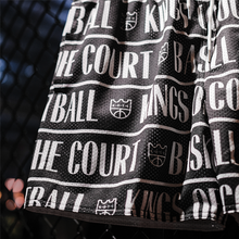 Load image into Gallery viewer, KOTC - Black Ops Diamond / Text Stripe Mesh Shorts
