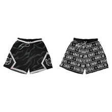 Load image into Gallery viewer, KOTC - Black Ops Diamond / Text Stripe Mesh Shorts
