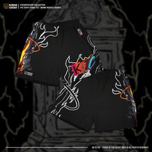 Load image into Gallery viewer, "Lebron Death Stare" T-Shirt / "Miami Nights" Mesh Shorts
