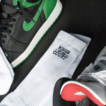 Load image into Gallery viewer, Kings of the Court Crew Socks - White
